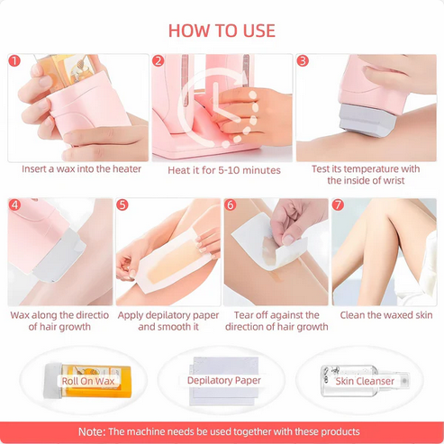 3 In 1 Depilatory Wax Warmer Roller