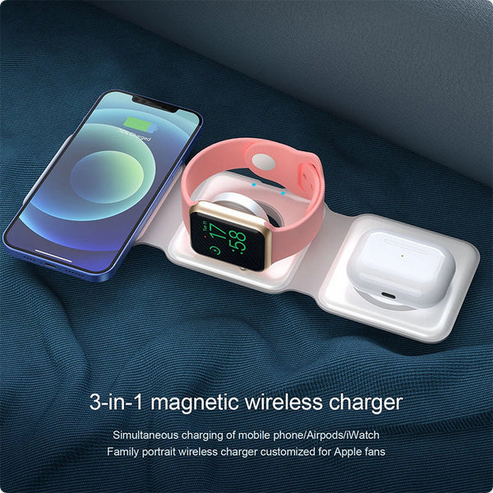 3 in 1 Foldable Wireless Charger for iphone