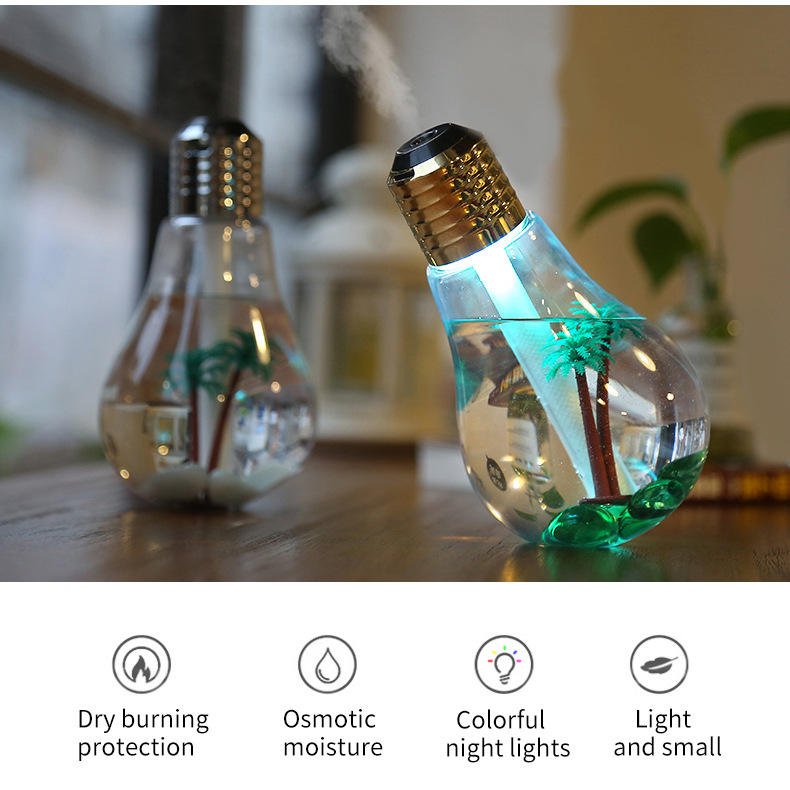Aroma Diffuser Heavy Fog Humidifier Colorful Night Light Bulb - Spectro.pk