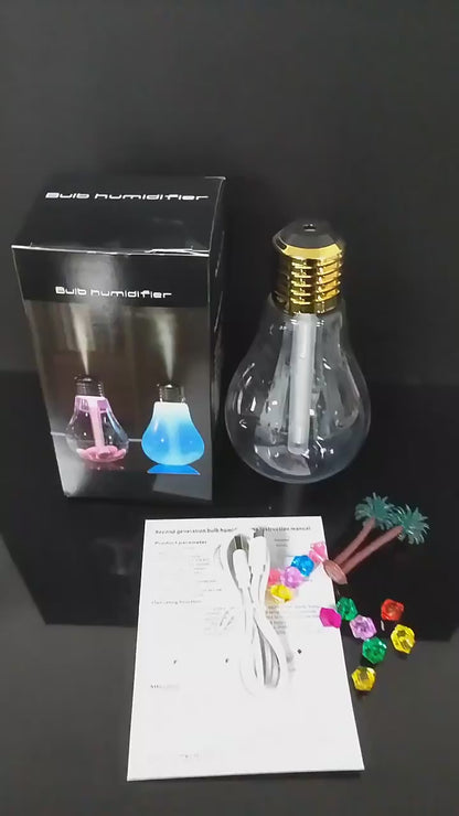 Aroma Diffuser Heavy Fog Humidifier Colorful Night Light Bulb